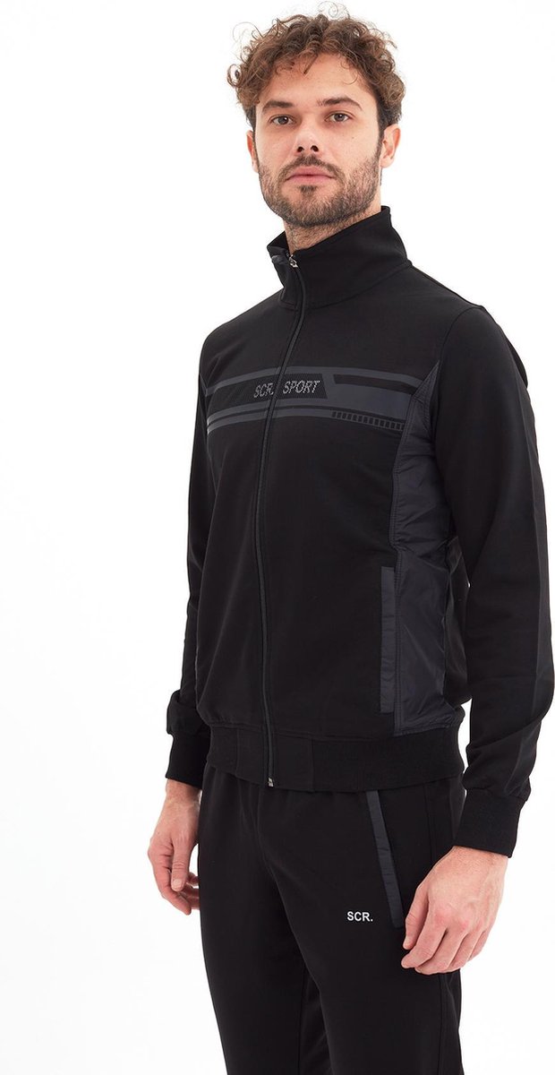 SCR. Ado Trainingsvest Heren - Trainingsjack om te Sporten - Maat L - Zwart