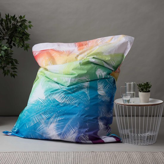Lumaland - Grote luxe XXL zitzak - 380 liter vulling - 140 x 180 cm - geschikt voor Indoor & Outdoor - Tropisch