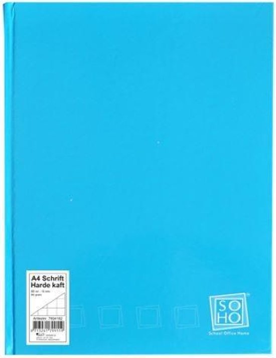 Verhaak Schrift - Ruit 10mm - A4 Formaat - Harde Kaft - SOHO - Blauw |  bol.com