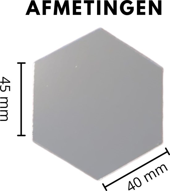 HMerch ™ Miroir Sticker Set - 12 pièces - Décoration - Hexagon