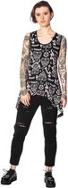Banned Mouwloze top -S- TEEN GOTH HELLO Zwart