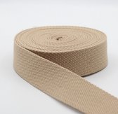 3 METER ZWARE KATOEN TASSENBAND Breedte 4CM, Kleur 41 Beige