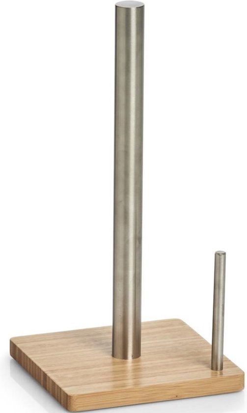 1x Bamboe houten keukenrolhouders vierkant 16 x 32,5 cm - Zeller -  Keukenbenodigdheden... | bol.com