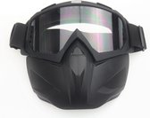 Pothelm Masker voor Motor-Fiets-Scooter - Goggle Maks & - Airsoft Masker Motormasker - Ski Bril Snowboard Masker Scooter Masker - Airsoft Bril - Heldere Lens