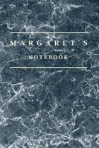 Margaret's Notebook: Personalised Custom notebook for Margaret: Beautiful marble effect notebook notepad jotter - makes a special personal