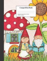 Composition Book College-Ruled Gnome Mushroom Sunflower