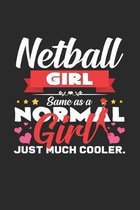 Netball girl: 6x9 Netball - lined - ruled paper - notebook - notes
