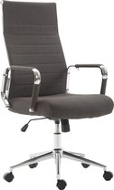 Bureaustoel - Bureaustoelen voor volwassenen - Design - Gewatteerd - Stof - Donkergrijs - 58x66x115 cm