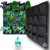 GreenGrounds™ Verticale Tuin met Watersysteem - 16 grote vakken - Hangende Plantenzak - Moestuin - 1x1m