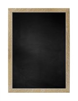 Zwart Krijtbord met Houten Lijst - Vergrijsd - 72 x 102 cm - Lijstbreedte: 15 mm - Vlak