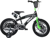 Dino Bikes Kinderfiets - BMX zwart/groen: 14 inch
