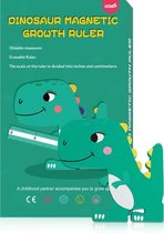 Magnetische en Schrijfbare Groeimeter van dinosaurus tot 180 cm | Groeimeter Muursticker voor Kinderkamer