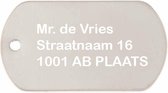 Hondenpenning zilver | 50x30mm. | Hondenpenning inclusief graveren | Hondenpenning met naam | Dierenpenning | Alle Penningen Gratis Verzending!
