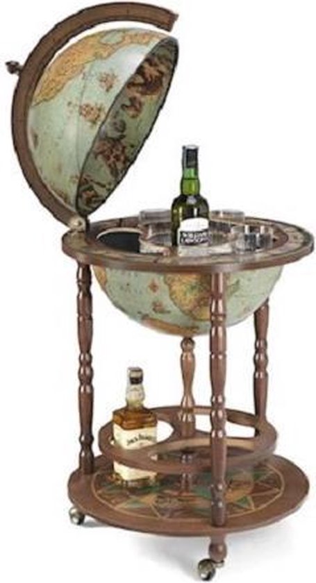 Toerist Adelaide routine Globebar - Drankkast - Decoratief meubel - Wereldbol - Flessenkast Barglobe  - 50 x 93... | bol.com