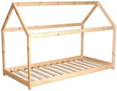 PANDA Cabin kinderbed - Junior stijl - Natuurlijk massief grenen hout - Inclusief sparren houten bedframe - B 90 x B 190 cm