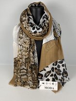 Sjaal met panter en slangen print 100% viscose in 7 kleuren