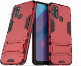 Huawei Honor 9A Kickstand Shockproof Rood Cover Case Hoesje A3BL