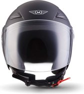 MOTO U53 Jethelm scooterhelm, motorhelm, Matt Black. XL, hoofdomtrek 61-62cm