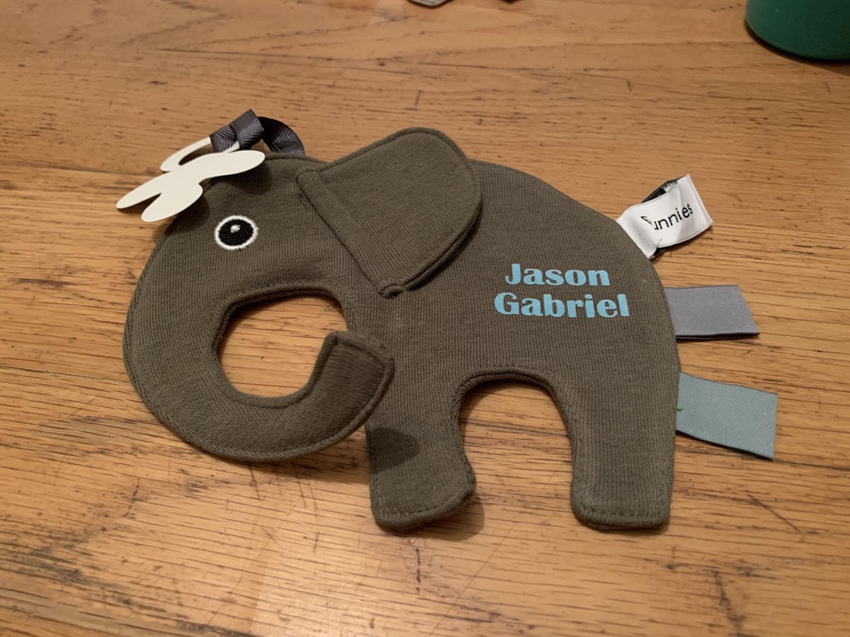 Goedkoopste Funnies speendoek ollie olifant met naam verschillende kleuren