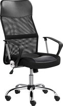 Marston - Ergonomische Bureaustoel - Compleet verstelbaar- Hoge rug - Kantelbare rugleuning - Kantoorstoel - Zwart