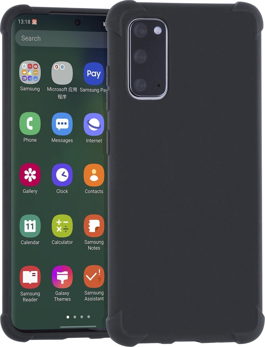 Zwart hoesje Samsung Galaxy S20 - Backcover - silicone