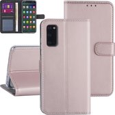 Samsung hoesje voor Galaxy S20 - Rose Gold - Book Case - Kaarthouder