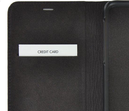 Étui pour iPhone X / Xs Étui de Bookcase hoesje Ultra mince en cuir véritable Couverture Zwart antique Pearlycase