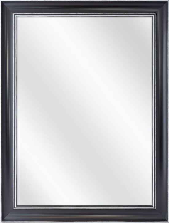 Spiegel met Lijst - Zwart - 41 x 51 cm - Sierlijk
