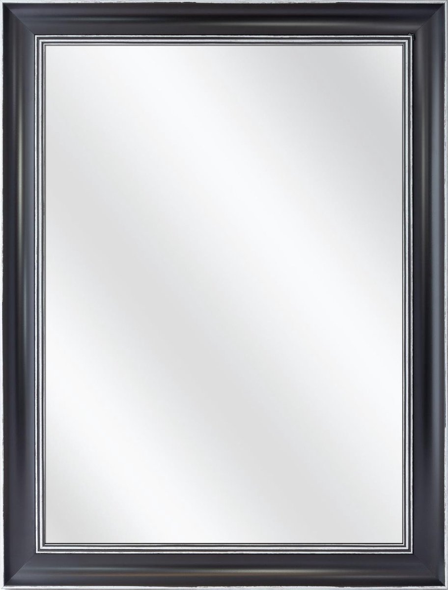 Spiegel met Lijst - Zwart - 41 x 51 cm - Sierlijk