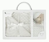 Babydeken creme - knuffeldoek - kraamcadeau - baby giftset - Interbaby - zacht babydeken