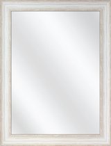 Spiegel met Lijst - Oud Wit - 51 x 71 cm - Sierlijk