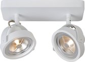 Lucide TALA LED Plafondspot - LED Dimb. - G53 (AR111) - 2x12W 2700K - Wit