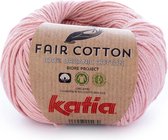 Katia Fair Cotton Lichtroze Kleurnr. 13 - 1 bol - biologisch garen - haakkatoen - amigurumi - ecologisch - haken - breien - duurzaam - bio - milieuvriendelijk - haken - breien - ka