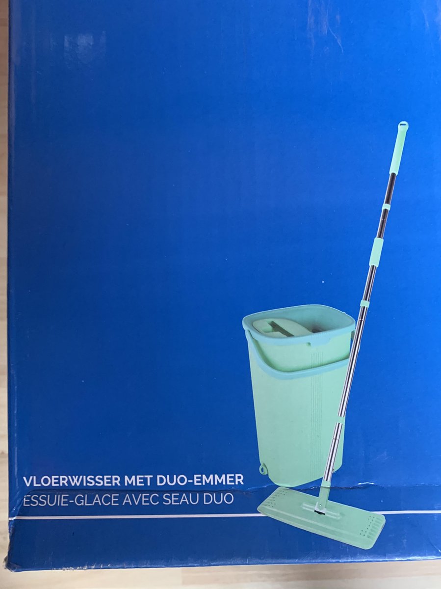 Myiosus Dweilmopset met emmer, vloerwisser, 2-in-1 poetsemmer met dweil