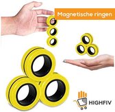 HighFiv® Magnetische Fidget Ringen- Fidget Spinner- TikTok- stress relief- Fidget Toy- Magnetische ringen - Geel