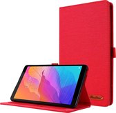 Huawei MatePad T8 Book Case met Soft TPU houder - Rood