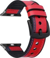 Geschikt voor Apple Watch bandje 38 / 40 / 41 mm - Series 1 2 3 4 5 6 7 8 SE - Smartwatch iWatch horloge band - 38mm 40mm 41mm - Fungus - Siliconen - Rood