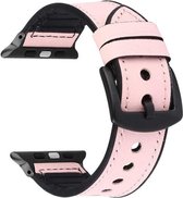 Geschikt voor Apple Watch bandje 38 / 40 / 41 mm - Series 1 2 3 4 5 6 7 8 SE - Smartwatch iWatch horloge band - 38mm 40mm 41mm - Fungus - Siliconen - Roze
