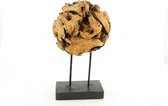 Dbt Decoratief Object Hout-Olijf Hout Bruin D 28 cm