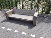 Loungebank "Garden" van Grey Wash steigerhout 240cm 4 persoons bank