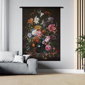 Tapisserie / Tissu mural | Vase à fleurs Jan Davids de Heem | 120 x 160 cm | AfficheGuru