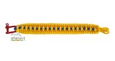 SPOED112 Paracord Armband ‘AMBULANCE’ - Met Rode Metalen Sluiting - Fluogeel / Blauw