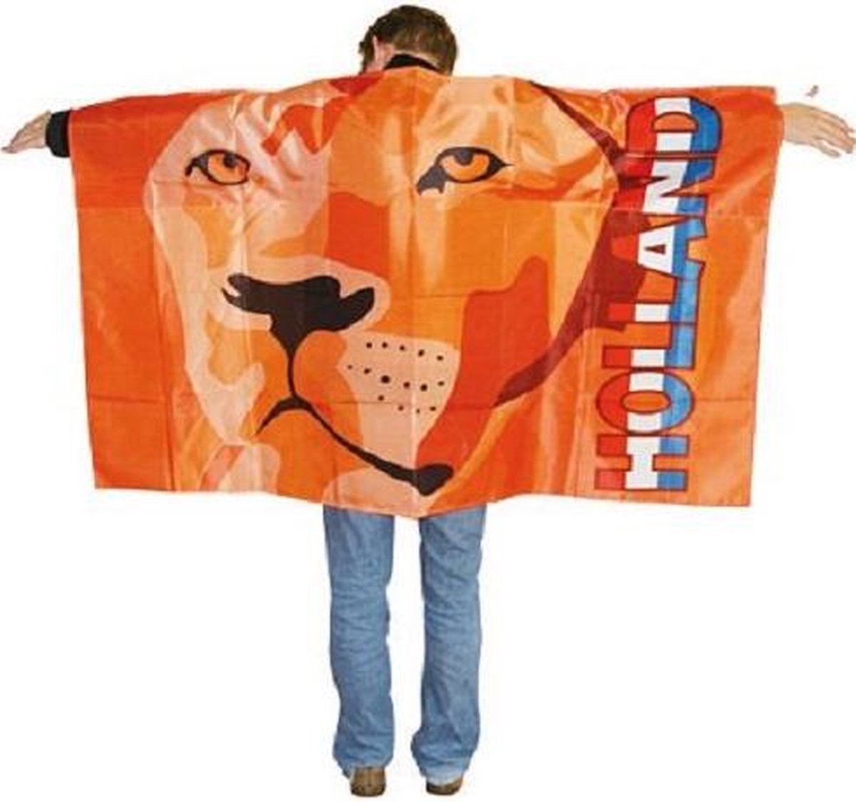vlagcape - hup holland hup - 150cm / nederland - vlag - oranje - ek - finale