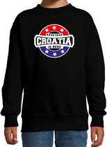 Have fear Croatia is here / Kroatie supporter sweater zwart voor kids 12-13 jaar (152/164)