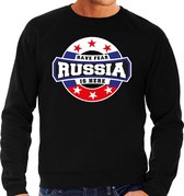 Have fear Russia is here / Rusland supporter sweater zwart voor heren 2XL