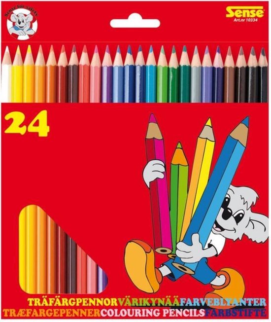 achterstalligheid Grote waanidee composiet 24x Speelgoed teken/kleurpotloden in verschillende kleuren -... | bol.com