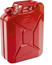 Oxid7® benzinejerrycan brandstofjerrycan metaal 20 liter - met UN-keurmerk - TÜV Rheinland gecertificeerd - typegoedkeuring - behandeld met moffelen - jerrycan met bajonetsluiting