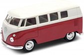 1963 Volkswagen T1 Bus (Rood/Wit) 1/34 Welly - Samba Modelauto - Schaalmodel - Miniatuurauto