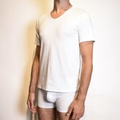 Giuliano - Heren Ondershirt Met V Hals - Maat XL - Wit