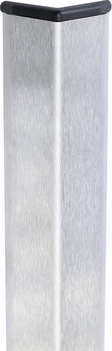 Storax zelfklevende RVS - hoekprofiel - hoekbeschermer type STE-50 - 1500 mm inclusief afdekkapje (Zilver/Grijs)